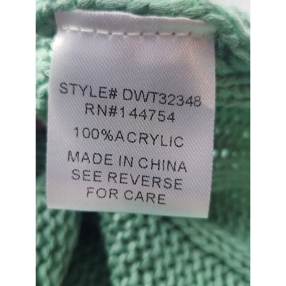 Davi& Dani Knit Sweater Womens M Crochet Arms Cottagecore Fairygarden Side Split - Picture 8 of 9